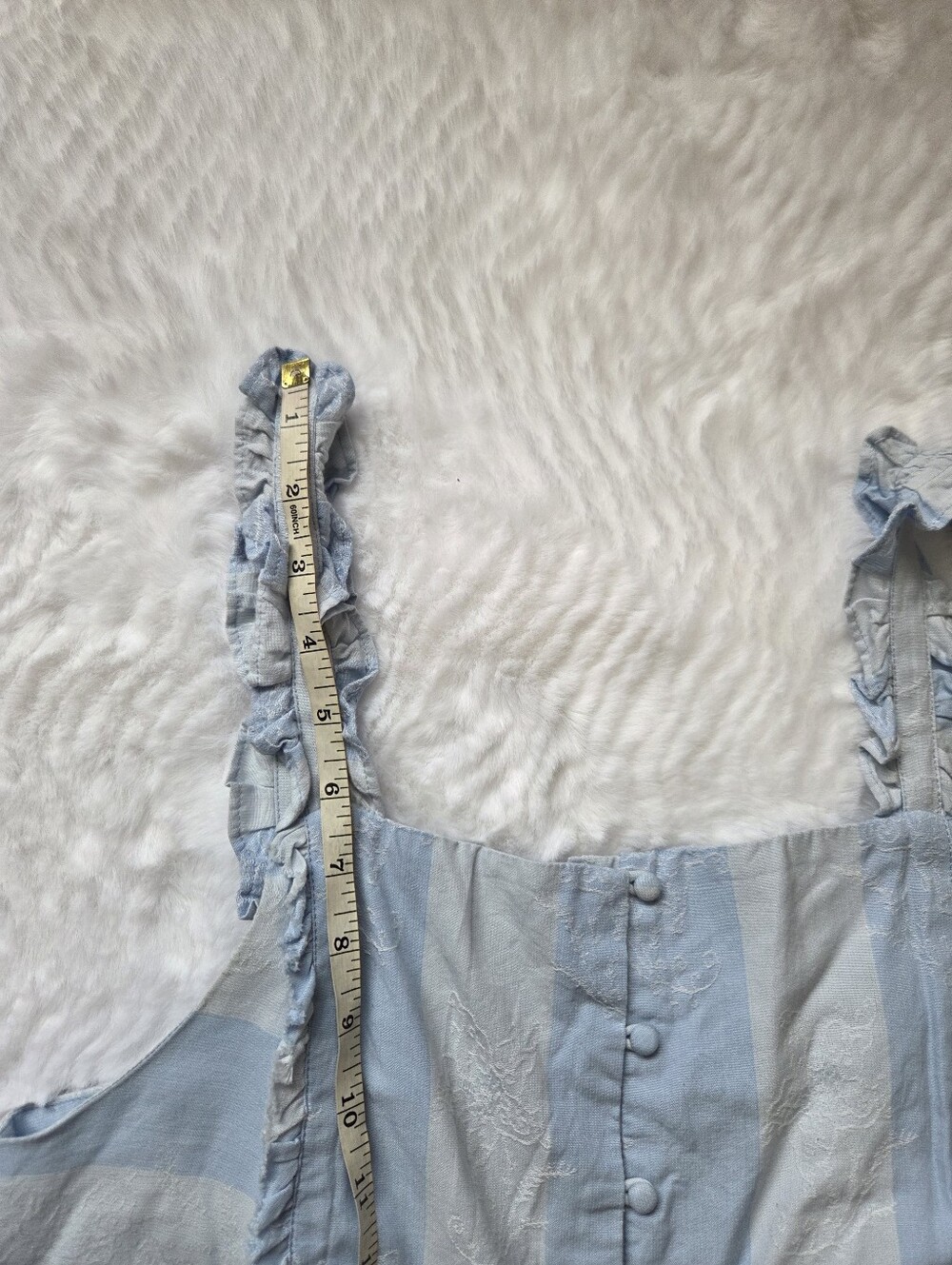 LoveShackFancy Light Blue Ruffled Strap Sundress - Picture 11 of 16